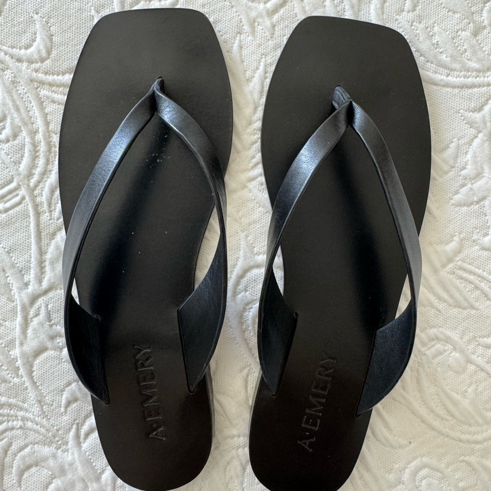 A. Emery Kinto Sandal in Black, size 37, Like New in Box with original packaging